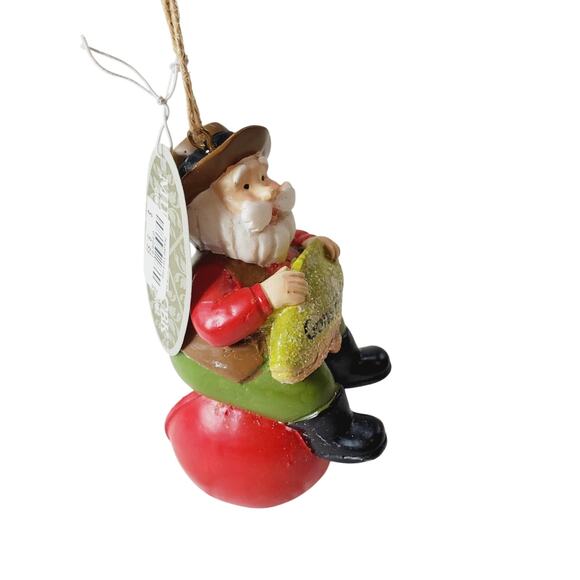 Midwest-CBK Christmas Ornament Santa Fishing Holiday NEW Hanging Christmas Tree - Picture 4 of 10